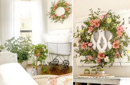 Rynx | Pink Wildflowers and Berries Wreath