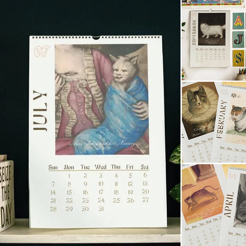 Rynx | Ugly Cats In Renaissance Painting 2024 Wall Calendar