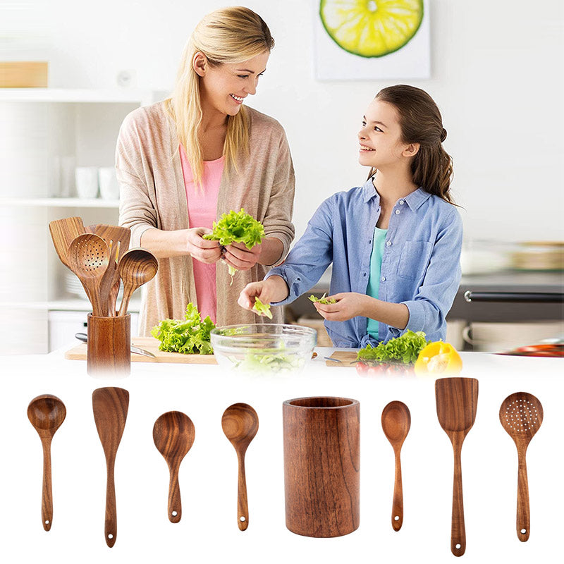 Rynx | Teak Wood Cutlery Set 8-piece set