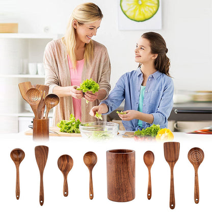 Rynx | Teak Wood Cutlery Set 8-piece set
