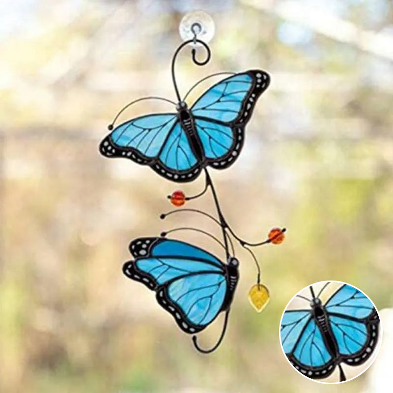 Rynx | Stained Glass Window Decoration Monarch Butterfly