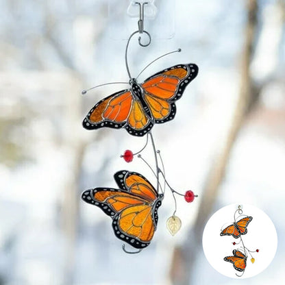 Rynx | Stained Glass Window Decoration Monarch Butterfly