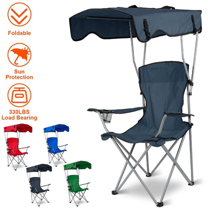 Rynx | Foldable Beach Cape Chair Sun Protection with Cup Holder
