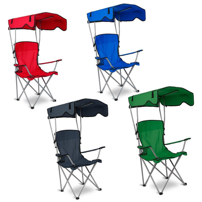 Rynx | Foldable Beach Cape Chair Sun Protection with Cup Holder