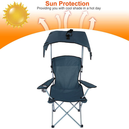 Rynx | Foldable Beach Cape Chair Sun Protection with Cup Holder