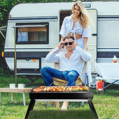 Rynx | Foldable Charcoal BBQ Grill Stainless Steel Grill Net