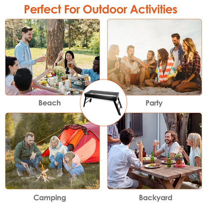 Rynx | Foldable Charcoal BBQ Grill Stainless Steel Grill Net