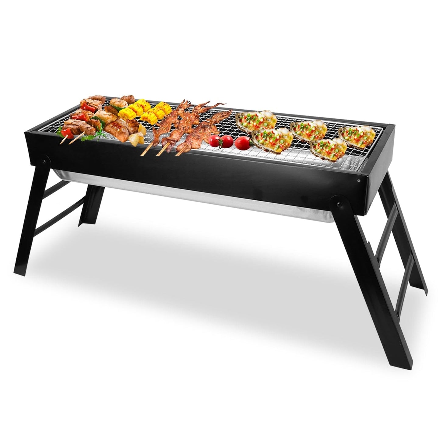 Rynx | Foldable Charcoal BBQ Grill Stainless Steel Grill Net