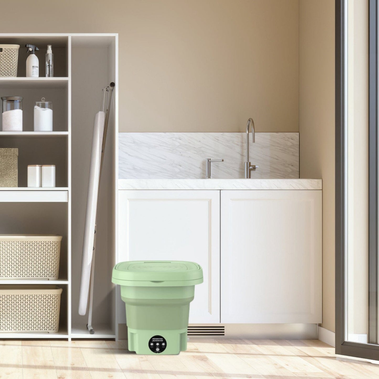 Rynx | Foldable Washing Machine with Removable Drain Basket