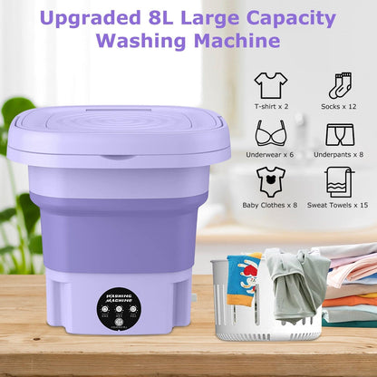 Rynx | Foldable Washing Machine with Removable Drain Basket