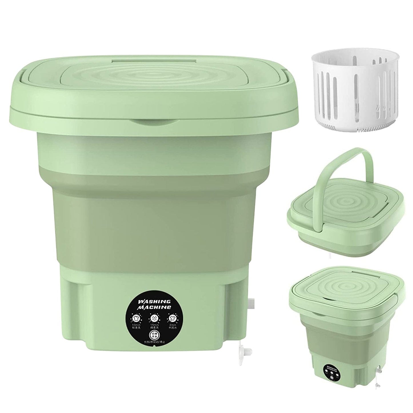 Rynx | Foldable Washing Machine with Removable Drain Basket