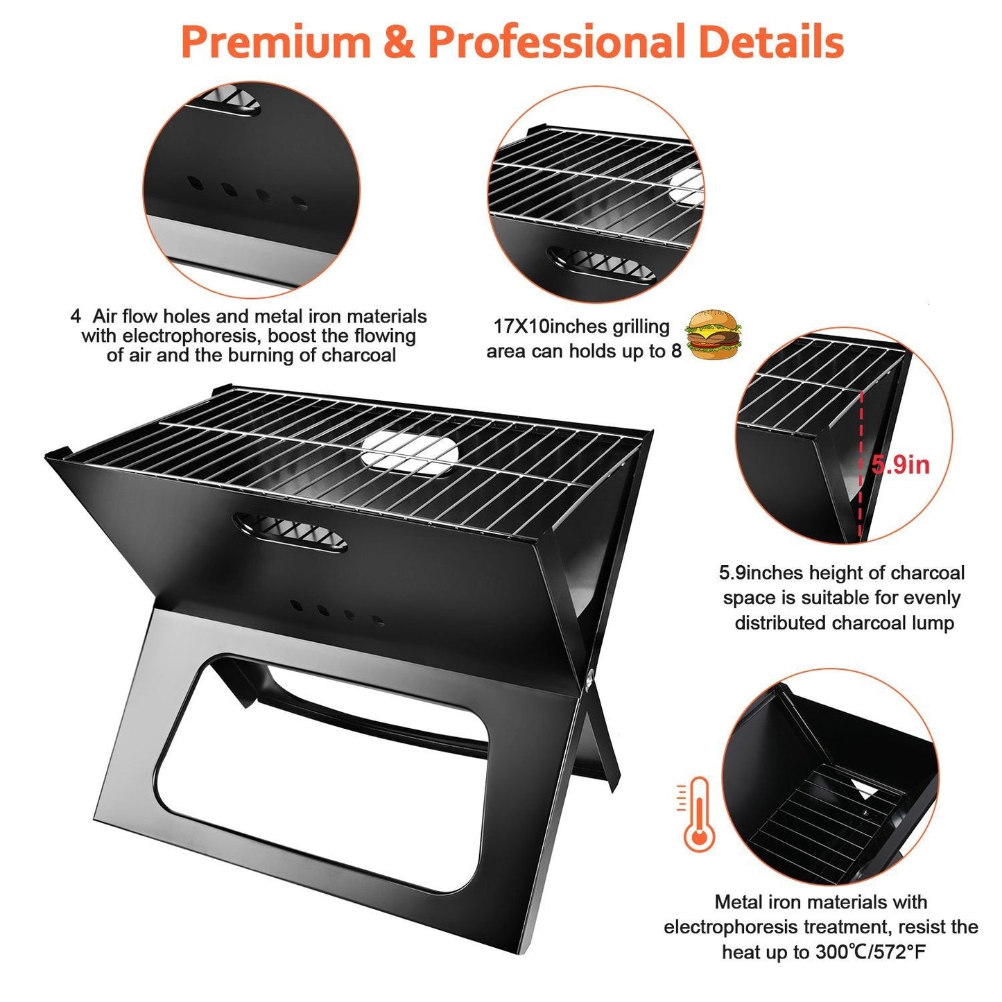 Rynx | Portable Foldable BBQ Grill