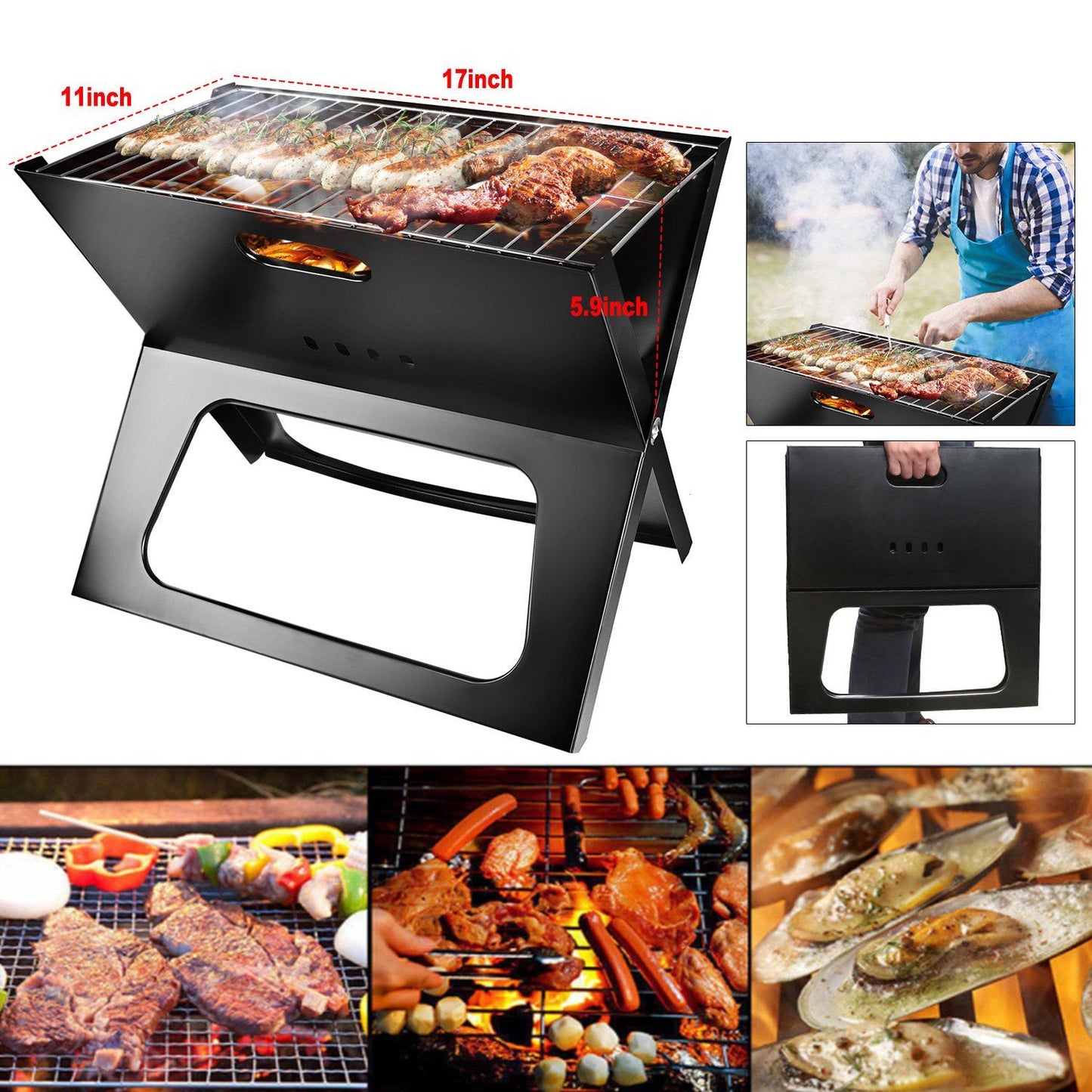 Rynx | Portable Foldable BBQ Grill