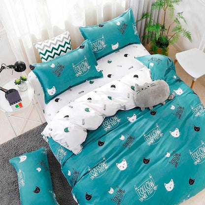 Rynx | Follow My Feet Minimalist Cat Theme Bedding Set