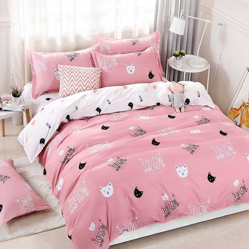 Rynx | Follow My Feet Minimalist Cat Theme Bedding Set