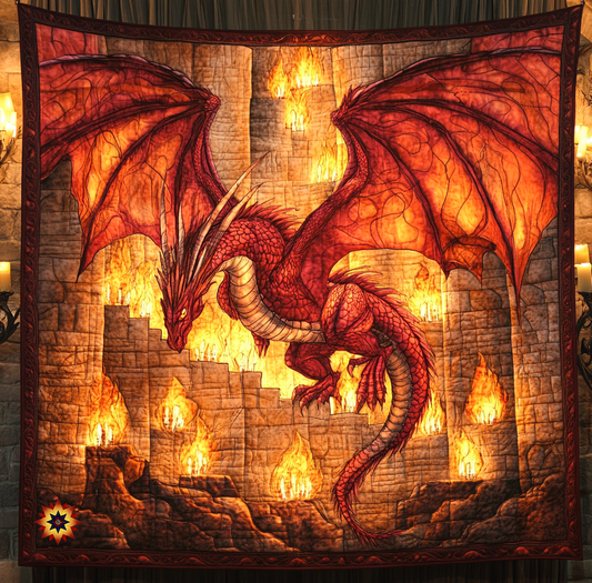 Rynx | Red Fire Dragon Quilt