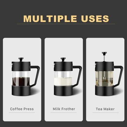 Rynx | French Press Coffee Maker - Borosilicate Glass - Perfect Taste - Sustainable Design