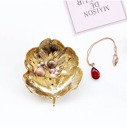Rynx Preppy Golden Spring Leaf Jewelry Bowl
