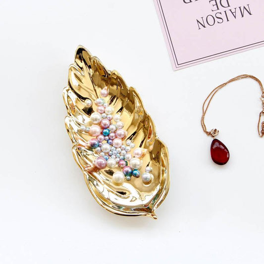 Rynx Preppy Golden Spring Leaf Jewelry Bowl