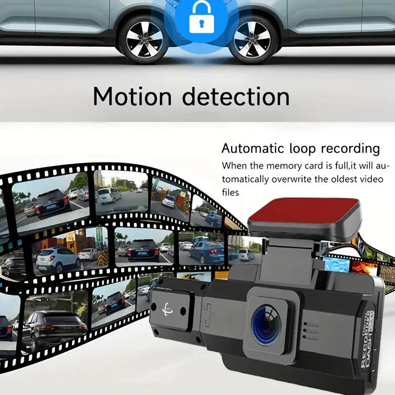 Rynx | Full HD 1080P Dual Car Dash Cam Night Vision with Front and Indoor Viewing