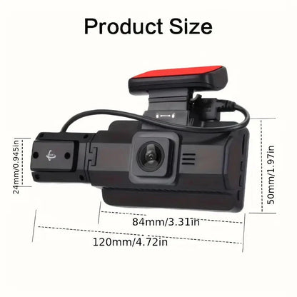 Rynx | Full HD 1080P Dual Car Dash Cam Night Vision with Front and Indoor Viewing