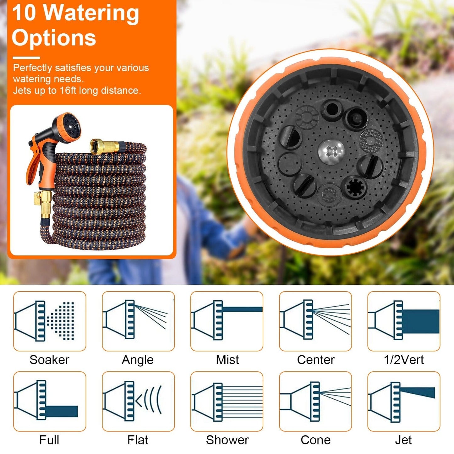 Rynx | Garden Hose Watering Kit with Spray Nozzle