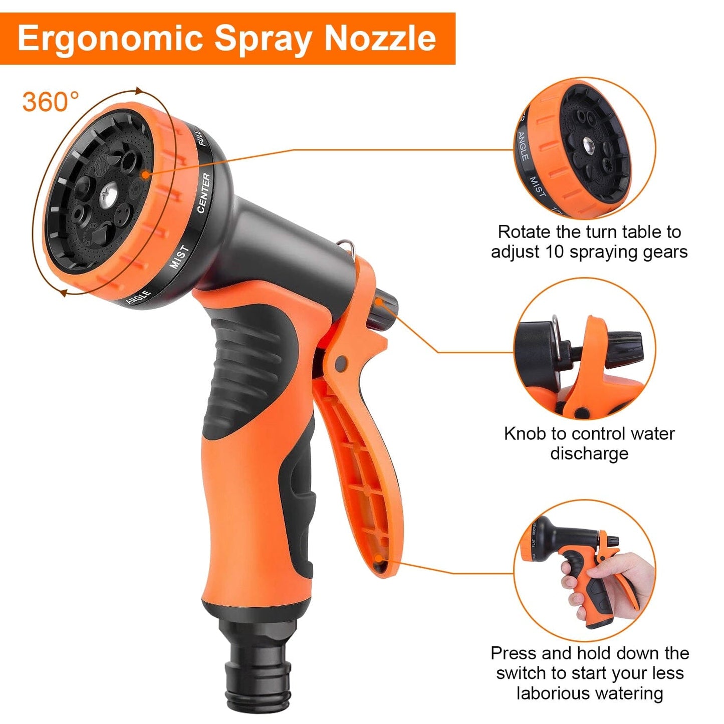 Rynx | Garden Hose Watering Kit with Spray Nozzle