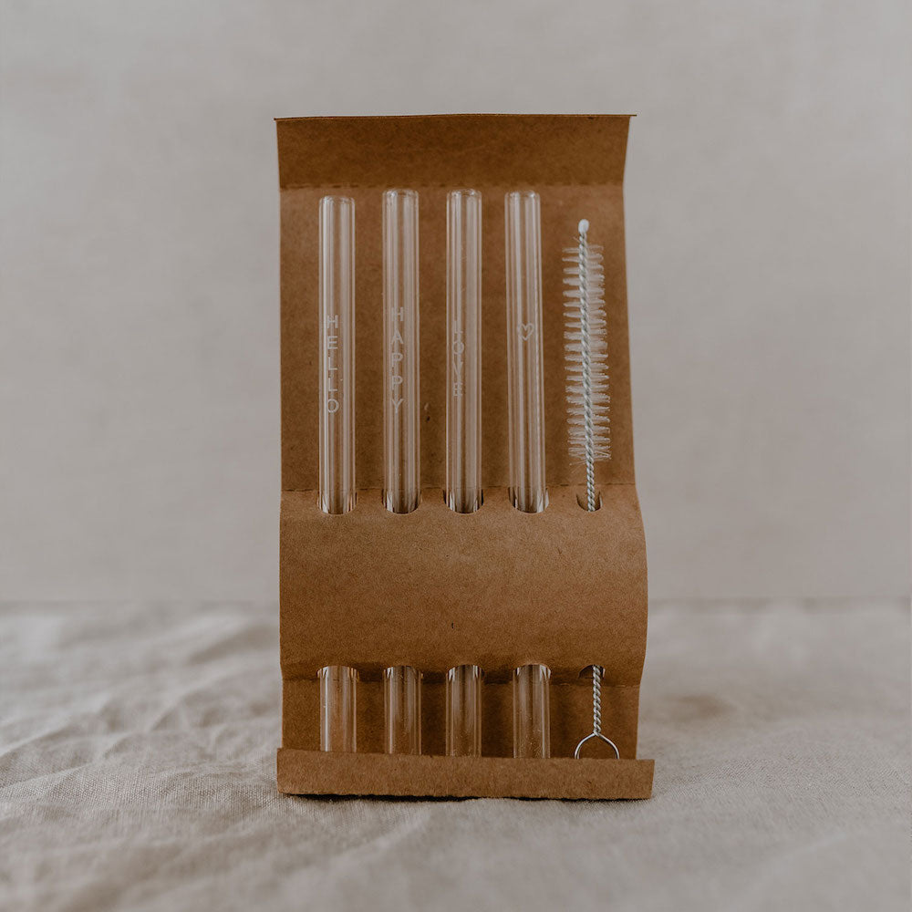 Rynx | Drinking Straws Hello Love 4-Piece Set White