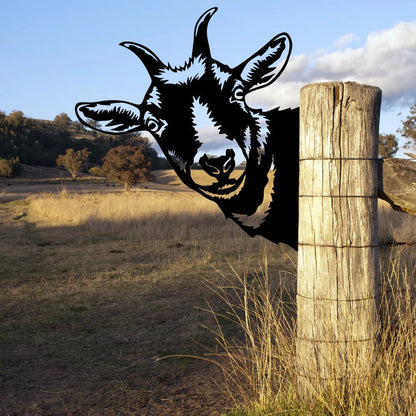 Rynx | Outdoor Garden Farm Spy Goat Metal Artwork Indoor Decor