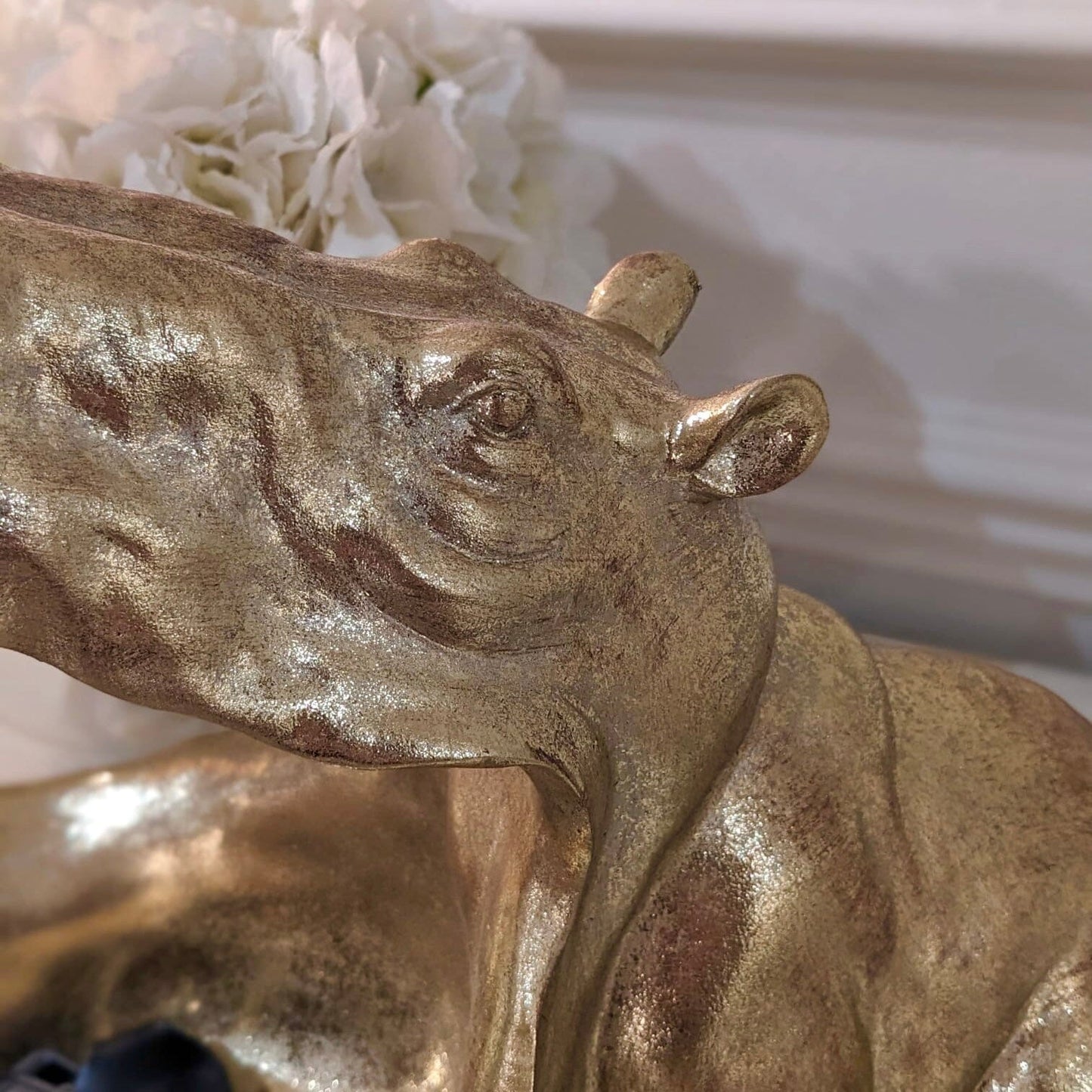 Rynx | Gold Hippo Decorative Storage Bowl