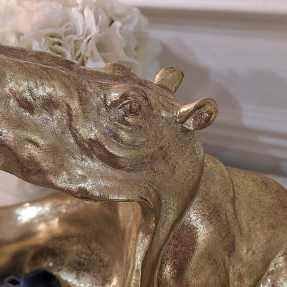 Rynx | Gold Hippo Decorative Storage Bowl