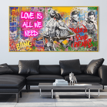 Rynx | Graffiti Banksy Love Is All We Need Canvas