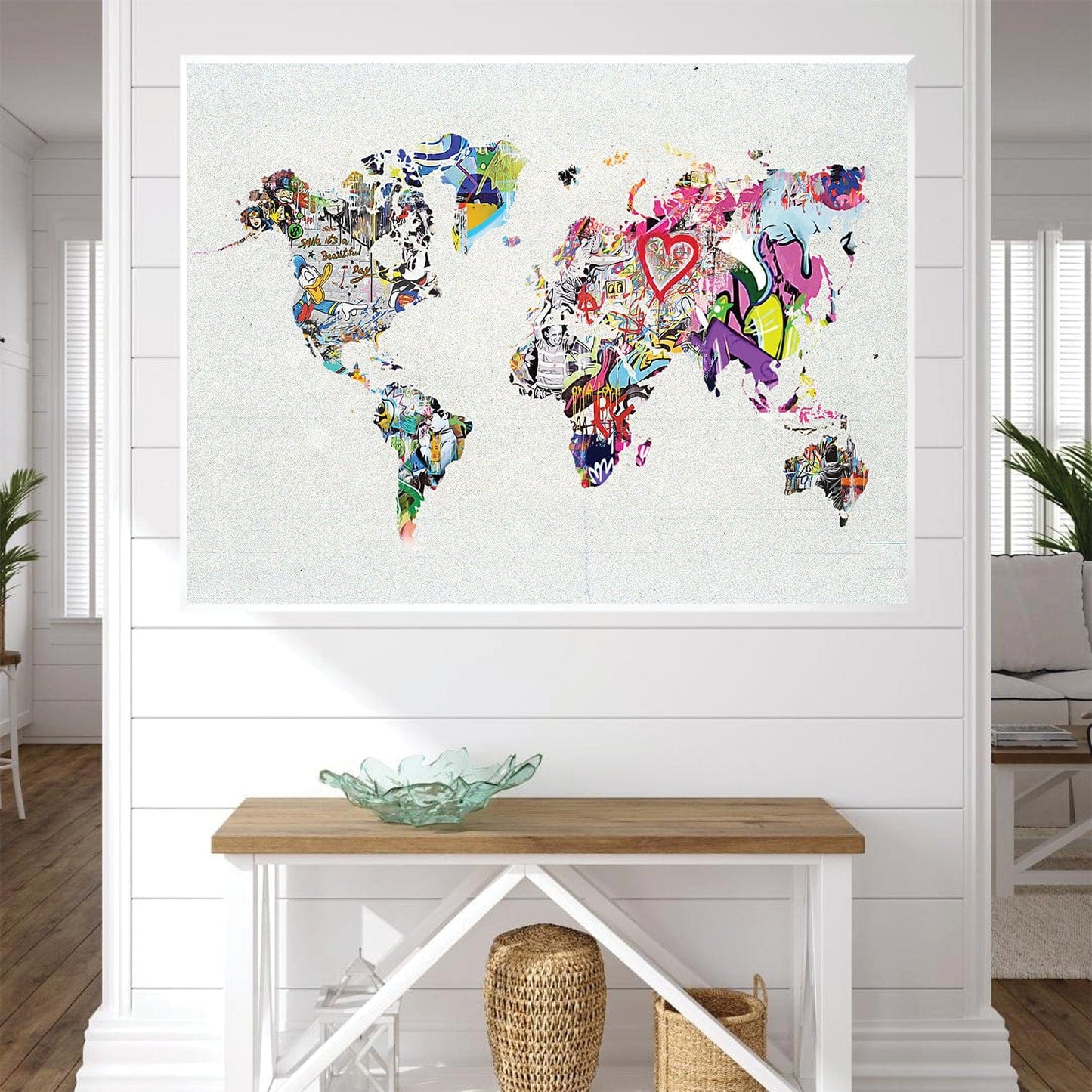Rynx | Graffiti World Map Canvas