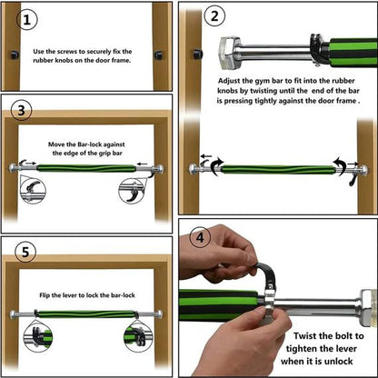Rynx | Gym Pull Up Door Bar Chin Up Fitness Training Bar