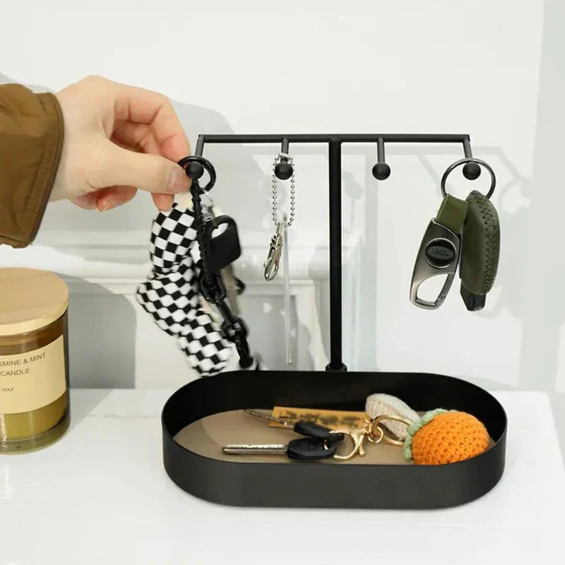 Rynx | EleganceTray – Stylish decorative trays with vertical stand and hooks