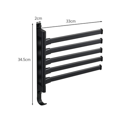 RYNX | 5-Arms Towel Rack – Modern and Practical in Black