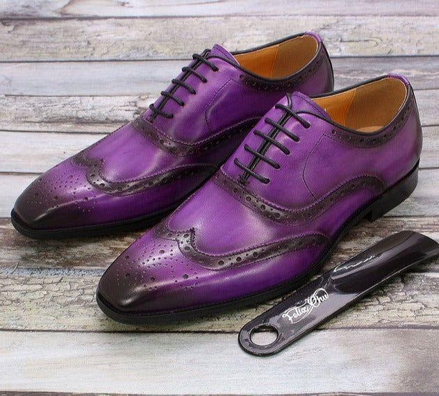 Rynx | Handcrafted Men's Oxford Shoes Leather Brogue Dress Classic Business Formal Shoes