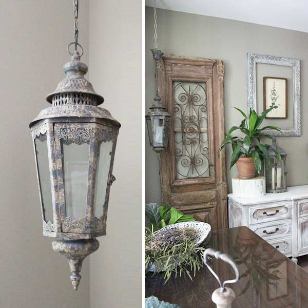Rynx | Antique inspired grid hanging lantern