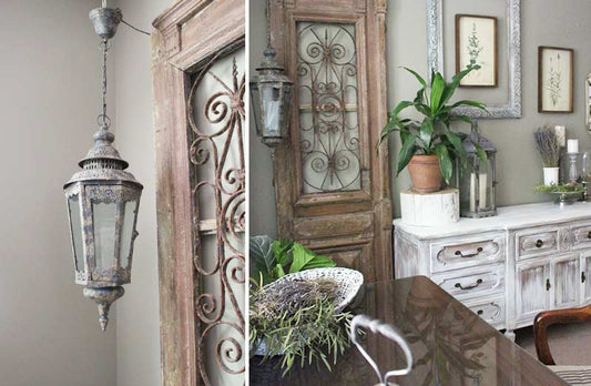 Rynx | Antique inspired grid hanging lantern