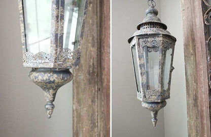 Rynx | Antique inspired grid hanging lantern