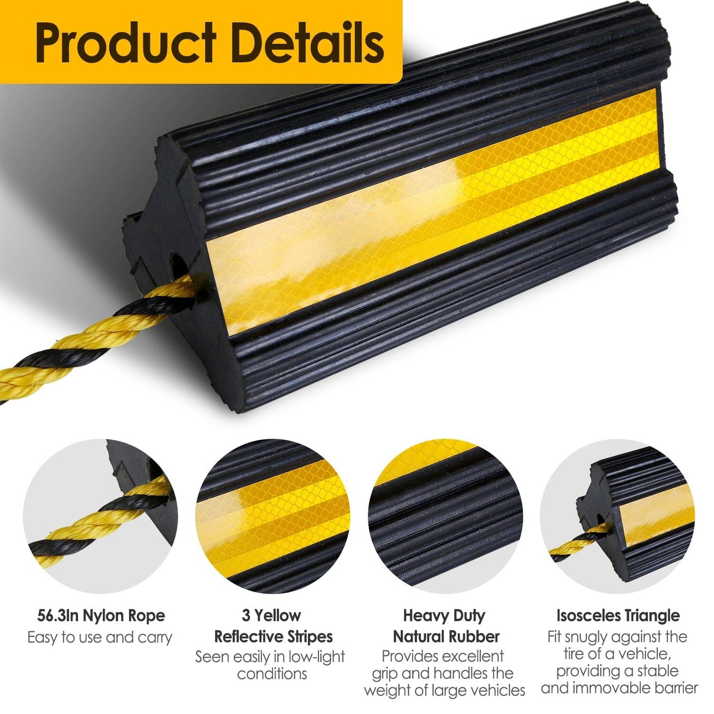 Rynx | Heavy-duty Rubber Wheel Chocks