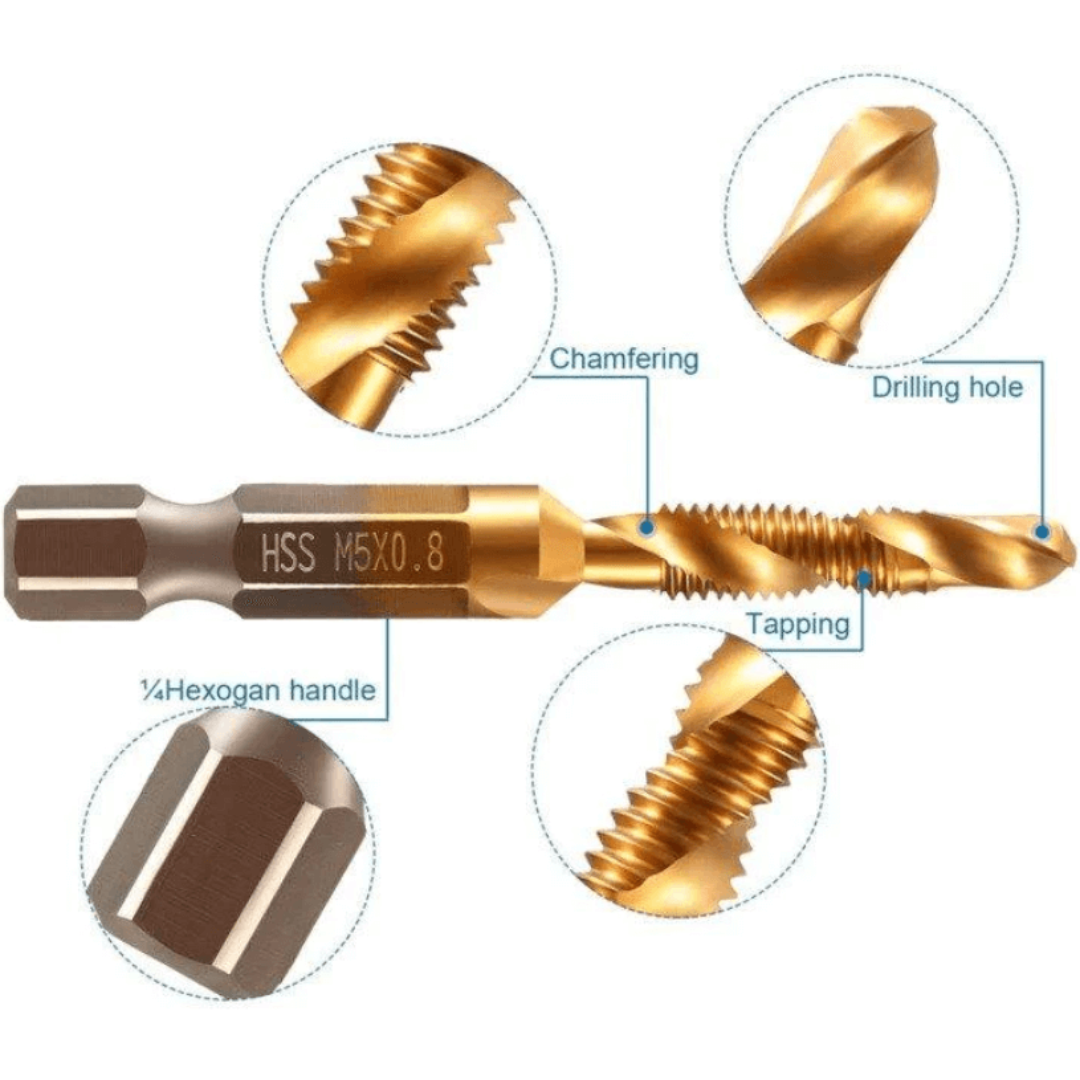 Rynx | Powerdrill Set - Threaded Rod Bits