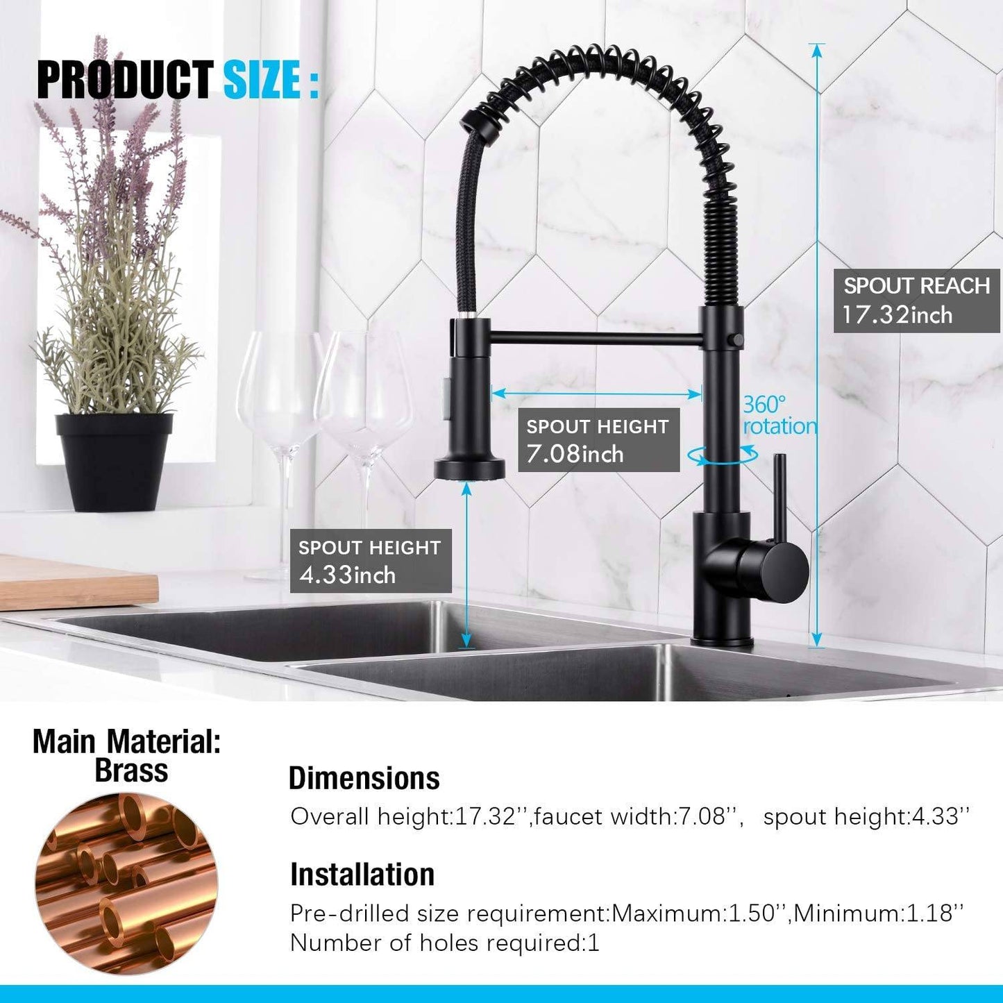Rynx | High Arc Spring Kitchen Faucet