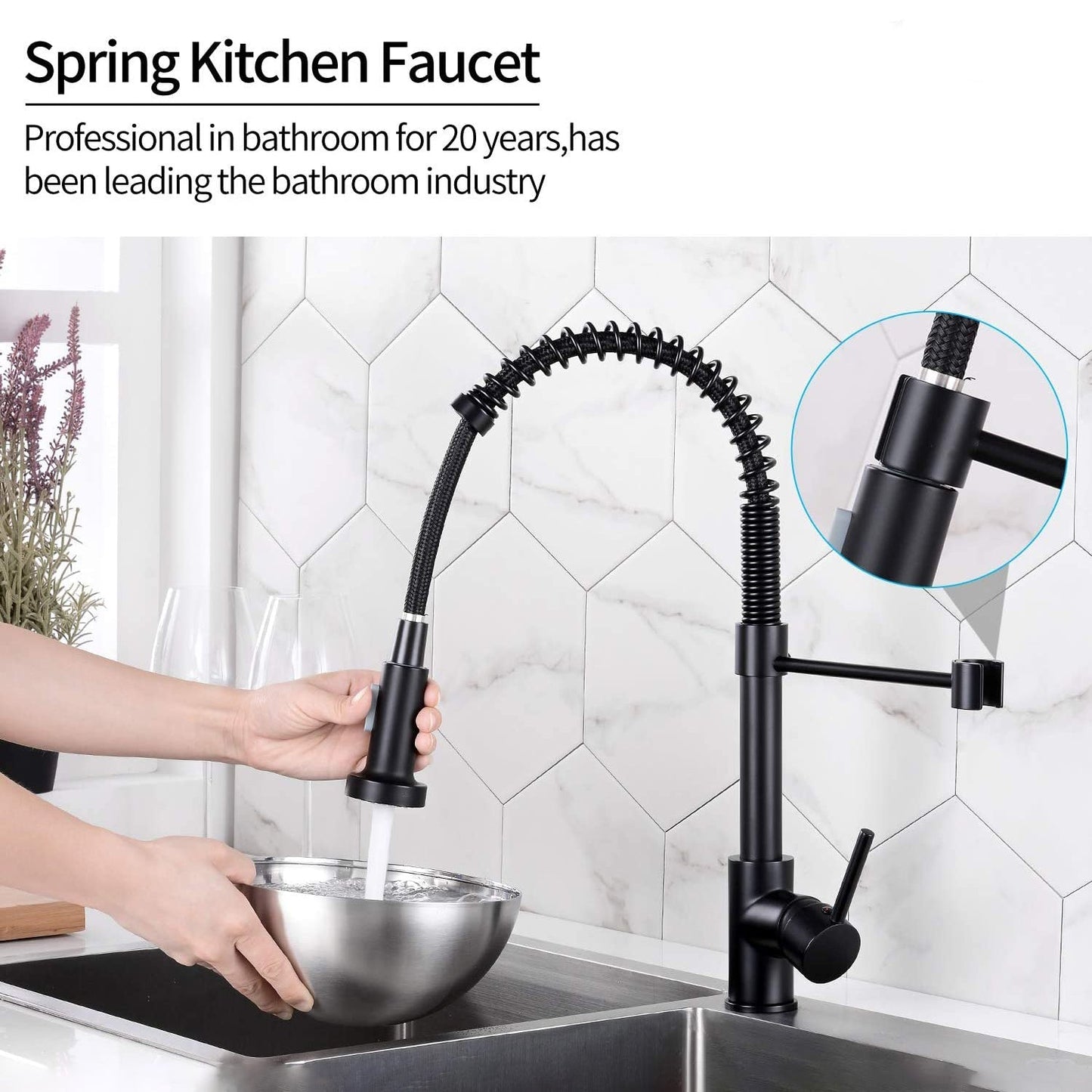 Rynx | High Arc Spring Kitchen Faucet