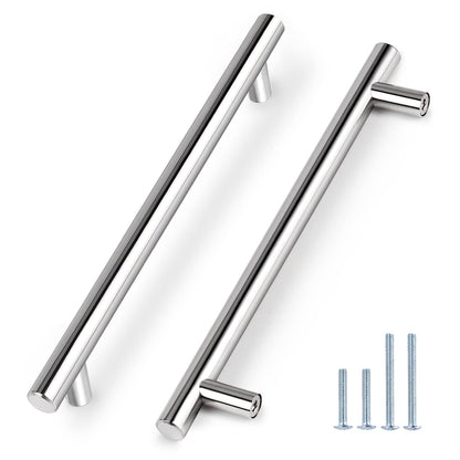 Rynx | Brushed Nickel Modern Stainless Steel Drawer Hardware T-Bar Handles