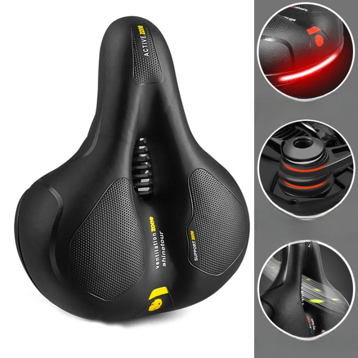 RYNX | Comfortable Bicycle Seat Against Back And Tailbone Pain Black Yellow