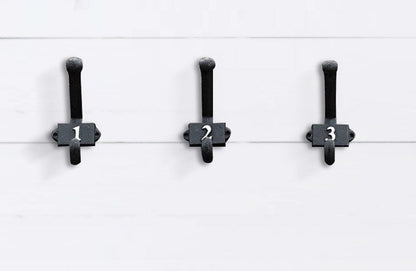 Rynx | Numbered cast iron hooks 1-6