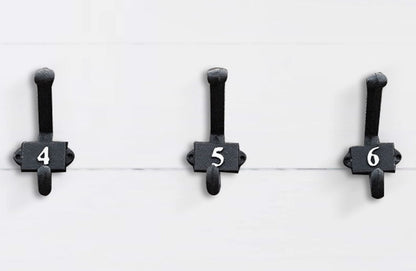 Rynx | Numbered cast iron hooks 1-6