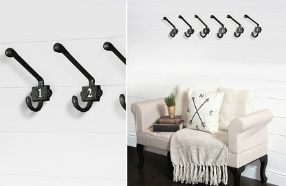 Rynx | Numbered cast iron hooks 1-6