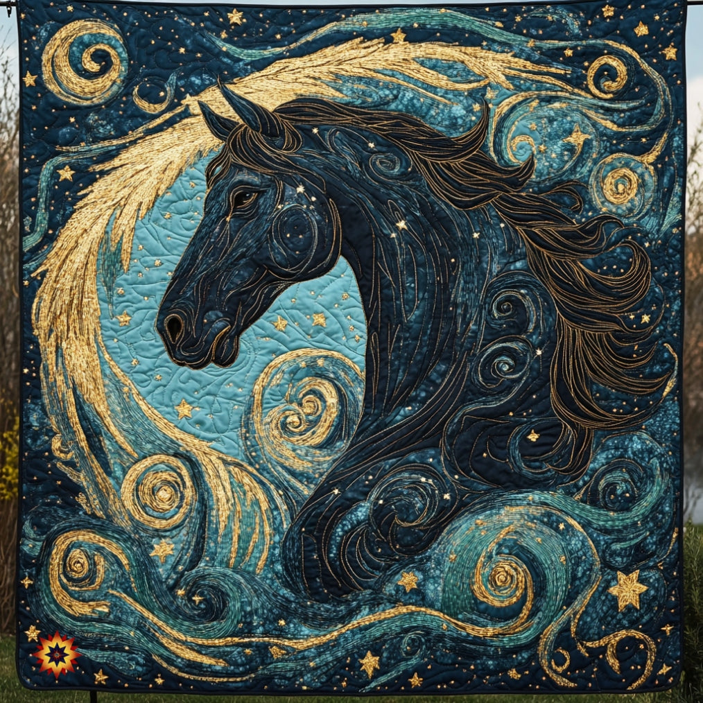 Rynx | Horse Radiant Night Quilt